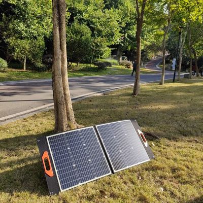 100W কালো নমনীয় সৌর প্যানেল MSDS UN38.3 ভাঁজযোগ্য সৌর প্যানেল