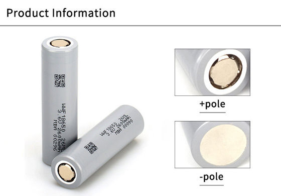 3.6V 2600mAh রিচার্জযোগ্য লি-আয়ন ব্যাটারি 18650 কম তাপমাত্রার জন্য ব্যাটারি