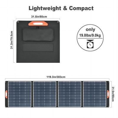 ভ্রমণ জরুরী সৌর প্যানেল 38.5V 10.4A পোর্টেবল সৌর বিদ্যুৎ কেন্দ্র