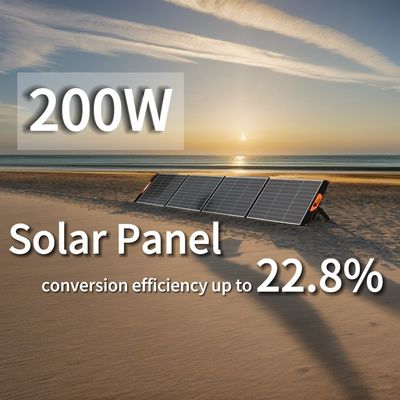200W একক স্ফটিক সিলিকন সৌর প্যানেল এবং প্রতিযোগিতামূলক এবং বিদ্যুৎ সরবরাহের জন্য