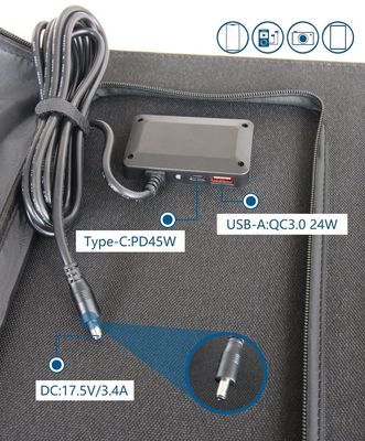 ইউএসবি-সি আউটপুট পিডি 45W ম্যাক্স 5V/9V/12V/15V সৌর প্যানেল 50W 60W 100W Mono Poly