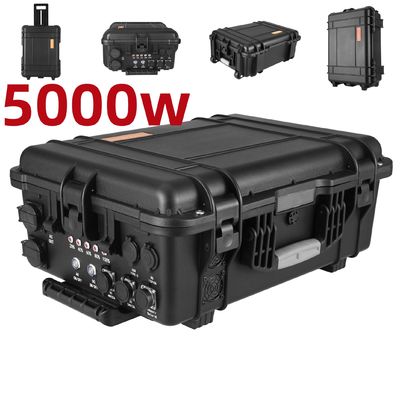 জরুরী মোবাইল পাওয়ার স্টেশন 5000W ABS অ্যালোয় শেল উপাদান এবং সৌর চার্জার সঙ্গে