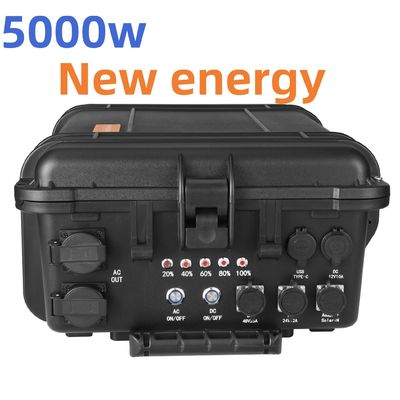 5000W এসি আউটলেট পোর্টেবল সোলার পাওয়ার স্টেশন জরুরী জেনারেটর 110V/220V সহ পুনরায় চার্জযোগ্য ইনভার্টার পাওয়ার ব্যাংক