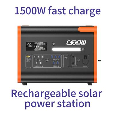 পরিবহনযোগ্য সৌর বিদ্যুৎ কেন্দ্র 2200W LiFePO4 ব্যাটারি জেনারেটর পরিবার এবং জরুরী জন্য