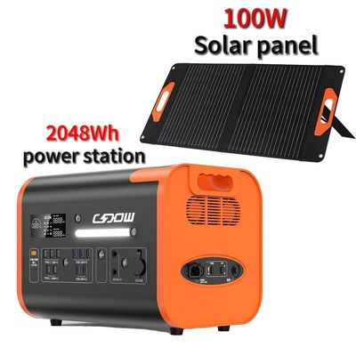 সৌর বায়ু বিদ্যুৎ কেন্দ্রের জন্য 600W 1800W 2000W পোর্টেবল লিথিয়াম আয়রন ফসফেট ব্যাটারি