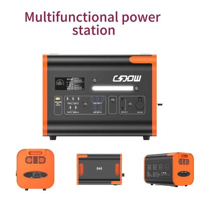 সৌর বায়ু বিদ্যুৎ কেন্দ্রের জন্য 600W 1800W 2000W পোর্টেবল লিথিয়াম আয়রন ফসফেট ব্যাটারি