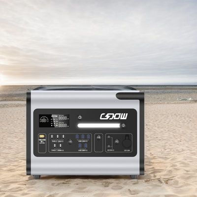2048wh নামমাত্র ক্ষমতা দ্রুত চার্জিং 1500W এবং সৌর প্যানেল সহ পোর্টেবল পাওয়ার স্টেশন