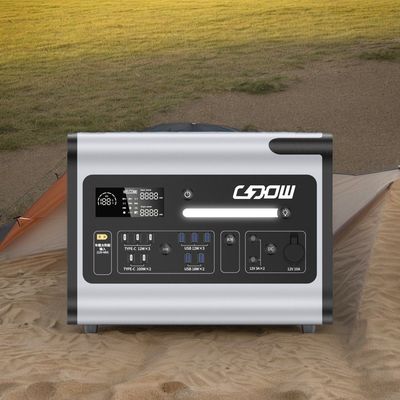 2048wh নামমাত্র ক্ষমতা দ্রুত চার্জিং 1500W এবং সৌর প্যানেল সহ পোর্টেবল পাওয়ার স্টেশন
