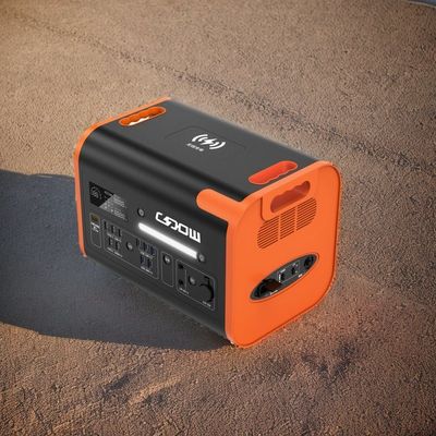 ওয়্যারলেস চার্জিং 15W 1000W 2200W বহনযোগ্য পাওয়ার স্টেশন বহিরঙ্গন জরুরী ক্যাম্পিং জন্য