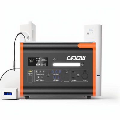 2048wh পোর্টেবল পাওয়ার স্টেশন BMS সুরক্ষা 2200W সৌর ব্যাটারি স্টোরেজ সিস্টেম
