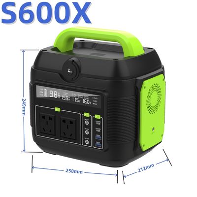576wh সোলার ইনপুট পোর্টেবল পাওয়ার স্টেশন 600W আউটডোর ক্যাম্পিং মডেল NO.
