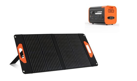 পাওয়ার সাপ্লাই ক্যাম্পিং আরভি 60W 100W 200W এর জন্য একক স্ফটিক সিলিকন ভাঁজ সৌর প্যানেল