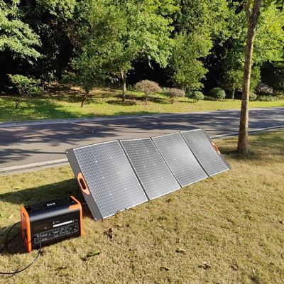 300W ভাঁজযোগ্য ক্যাম্পিং সৌর প্যানেল একক স্ফটিক কোষ ছোট হোম সিস্টেম