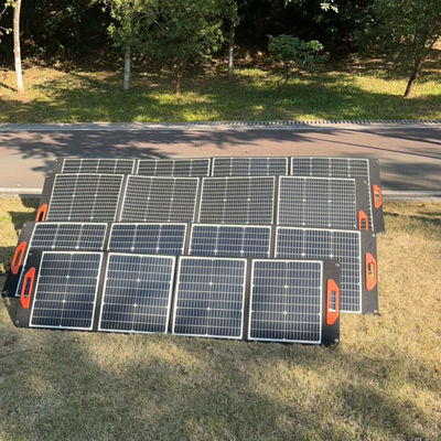 300W ভাঁজযোগ্য ক্যাম্পিং সৌর প্যানেল একক স্ফটিক কোষ ছোট হোম সিস্টেম