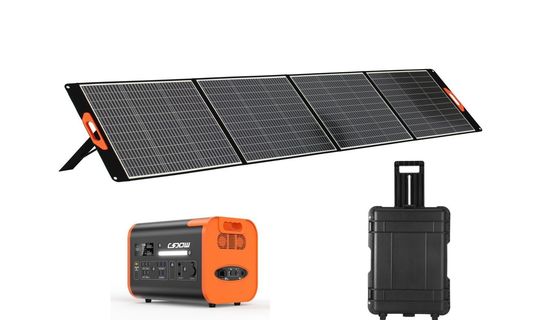 ব্ল্যাক পাওয়ার সোলার প্যানেল 400W আউটডোর হোম ফোল্ড আপ সোলার প্যানেল