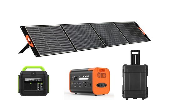 ব্ল্যাক পাওয়ার সোলার প্যানেল 400W আউটডোর হোম ফোল্ড আপ সোলার প্যানেল