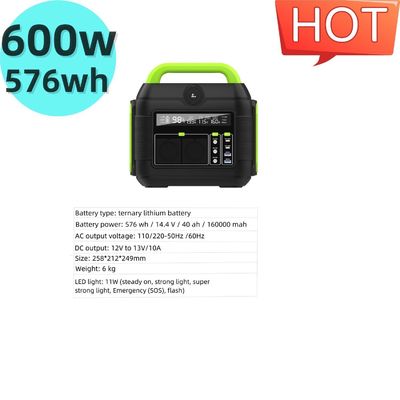 কাস্টমাইজযোগ্য রঙ S6 600W আউটডোর ক্রিয়াকলাপের জন্য শান্ত পোর্টেবল সৌর বিদ্যুৎ কেন্দ্র