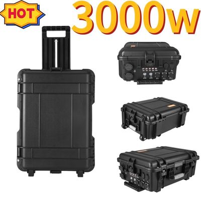 জরুরী পোর্টেবল পাওয়ার স্টেশন 3000W সৌর জেনারেটর ব্যাকআপ