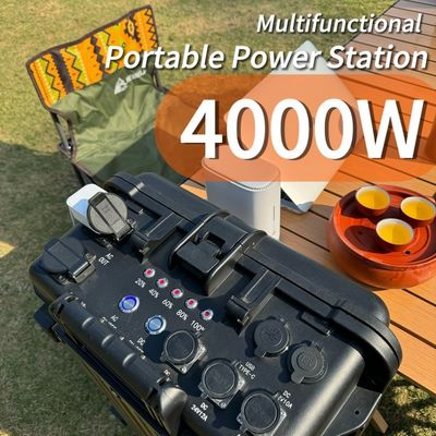 4000W সোলার ব্যাকআপ জেনারেটর ডিসপ্লে লাইট সহ পোর্টেবল পাওয়ার স্টেশন