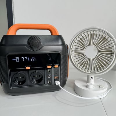 110V 220V ক্যাম্পিং জরুরী 576wh পোর্টেবল সোলার মোবাইল পাওয়ার স্টেশন 600W