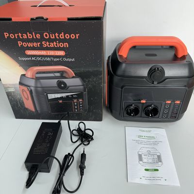 110V 220V ক্যাম্পিং জরুরী 576wh পোর্টেবল সোলার মোবাইল পাওয়ার স্টেশন 600W