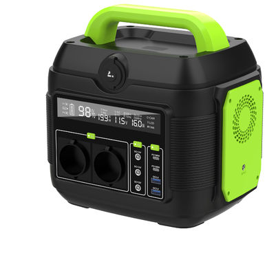 600W এসি-ডিসি মোবাইল জরুরী হোম আউটডোর পোর্টেবল পাওয়ার স্টেশন কালো সৌর জেনারেটর