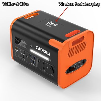 LiFePO4 220V 2048wh আউটডোর ক্যাম্পিংয়ের জন্য খাঁটি সাইনস ওয়েভ পোর্টেবল মোবাইল পাওয়ার স্টেশন