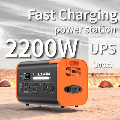 পোর্টেবল চার্জার 2000W গাড়ি চার্জিং ল্যাপটপ এবং ক্যাম্পিংয়ের জন্য পোর্টেবল পাওয়ার স্টেশন