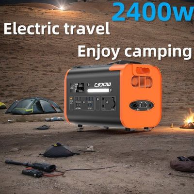 পাওয়ার ক্যাপাসিটি পোর্টেবল পাওয়ার স্টেশন 600W 2000W 2200W কমলা বিএমএস সুরক্ষা সহ কালো