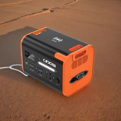 পাওয়ার ক্যাপাসিটি পোর্টেবল পাওয়ার স্টেশন 600W 2000W 2200W কমলা বিএমএস সুরক্ষা সহ কালো