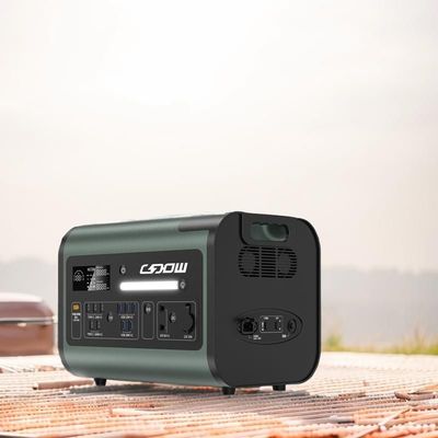 LiFePO4 ব্যাটারি জরুরী ক্যাম্পিং সৌর জেনারেটর 1000W 2200W পোর্টেবল পাওয়ার স্টেশন