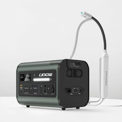2000W পোর্টেবল পাওয়ার স্টেশন LiFePO4 সৌর চার্জিং এবং মেইন সহ নিরাপদ ব্যাটারি স্টোরেজ