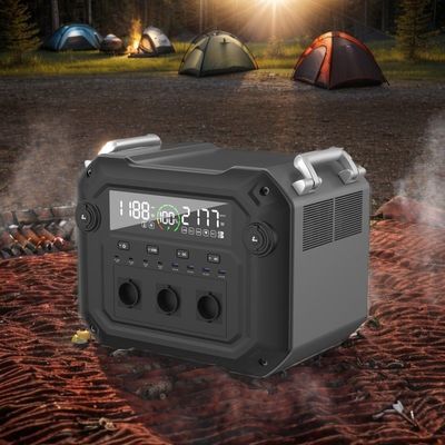 এসি আউটপুট পাওয়ার 2500W 2340wh বহিরঙ্গন পোর্টেবল পাওয়ার স্টেশন আইওন সৌর শক্তি সঞ্চয়