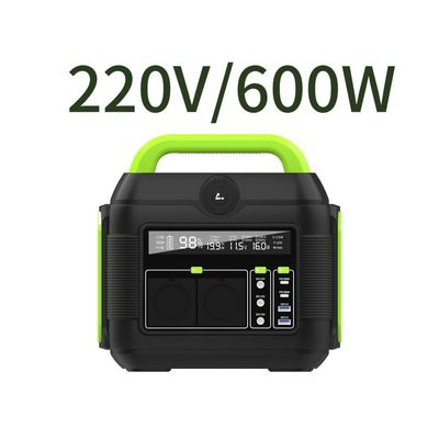 অপসারণযোগ্য ব্যাটারি 600W লিথিয়াম 110V 220V ক্যাম্পিং মিনি পোর্টেবল এসি আউটলেট পাওয়ার ব্যাংক