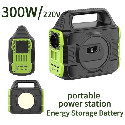 300W হোম অ্যাপ্লিকেশন পোর্টেবল ব্যাটারি পাওয়ার স্টেশন ব্যাকআপ জেনারেটর হ্যান্ডেল এমপিপিটি সহ