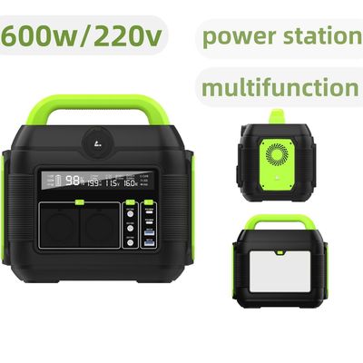 Un এসি সকেট 600W রিচার্জেবল আলো পোর্টেবল মোবাইল পাওয়ার স্টেশন সৌর জেনারেটর