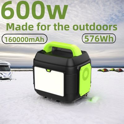 পেশাদার পোর্টেবল সোলার জেনারেটর 600W 576Wh / 14.4V / 40Ah / 160000mAh এমপিপিটি সহ