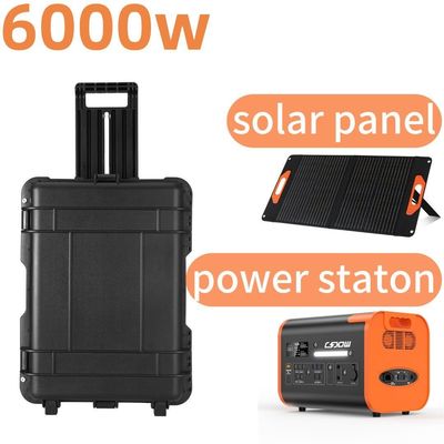 110V 220V উচ্চ ক্ষমতা সঞ্চয় 6000W জরুরী জন্য বহিরঙ্গন মোবাইল পাওয়ার স্টেশন