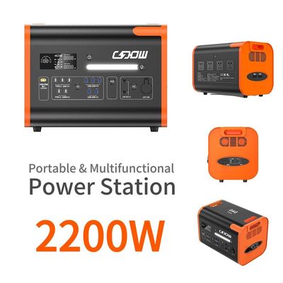 টাইপ-সি 3*18W/2*100W এবং 2500W রিচার্জেবল সোলার প্যানেল সহ 2200W পোর্টেবল পাওয়ার ব্যাংক