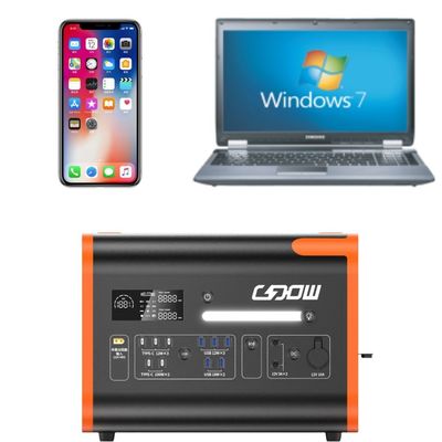 বিশুদ্ধ সাইন ওয়েভ ইনভার্টার সহ 2048wh 2200W পোর্টেবল সোলার এনার্জি স্টোরেজ পাওয়ার স্টেশন