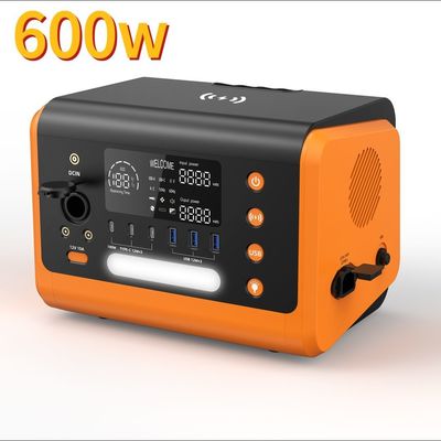 জরুরী স্ট্যান্ডবাই স্টোরেজ 600W দ্রুত চার্জ সহ বহনযোগ্য আউটডোর পাওয়ার স্টেশন 1 ঘন্টা
