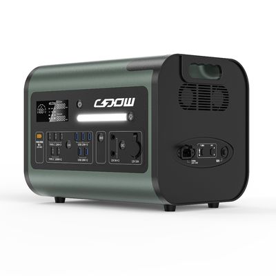 800W সৌর চার্জিং কালো এবং কমলা আউটডোর ক্যাম্পিং পোর্টেবল এনার্জি হাব 2kw পাওয়ার স্টেশন