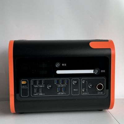 800W সৌর ইনপুট পোর্টেবল মোবাইল পাওয়ার স্টেশন 200W খাঁটি সাইন ওয়েভ ইনভার্টার 2200W বহিরঙ্গন জরুরী