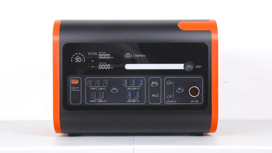2200W40ah ওয়্যারলেস চার্জিং সৌর শক্তি স্টোরেজ পাওয়ার স্টেশন গরম কমলা কালো সঙ্গে