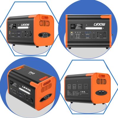 1500W দ্রুত চার্জ বহনযোগ্য জরুরী শক্তি স্টেশন একাধিক নিরাপত্তা সুরক্ষা নকশা সঙ্গে