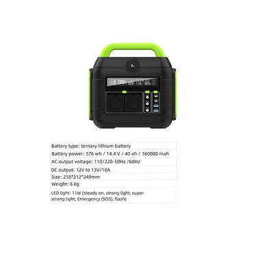 600W/576wh লিথিয়াম ব্যাটারি মাল্টি-ফাংশন পাওয়ার স্টেশন এবং টাইপ-সি আউটপুট Pd100W Pd27W