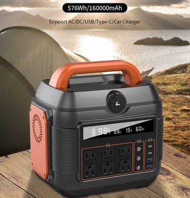 আউটডোর এবং হোম পাওয়ার সাপ্লাই সমাধানের জন্য 600W/576wh জরুরী পাওয়ার স্টেশন