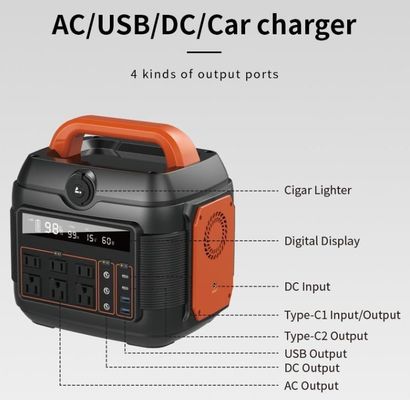 আউটডোর এবং হোম পাওয়ার সাপ্লাই সমাধানের জন্য 600W/576wh জরুরী পাওয়ার স্টেশন