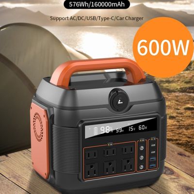 মোবাইল চার্জিং সমাধানের জন্য পোর্টেবল 600W জরুরী সৌর জেনারেটর পাওয়ার স্টেশন