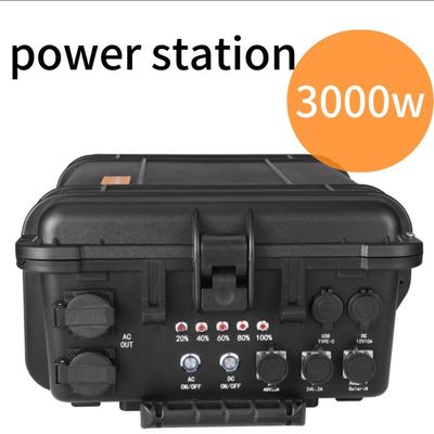 বহিরঙ্গন জরুরী জন্য কালো মাল্টি-ফাংশনাল 3000W 3000wh পোর্টেবল সৌর বিদ্যুৎ কেন্দ্র